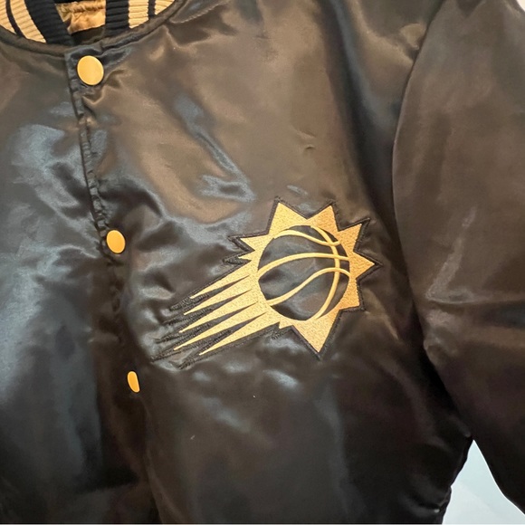 Phoenix Suns NBA Starter Jacket Rakuten Limited Edition 75th Black Gold Small S - Picture 2 of 12